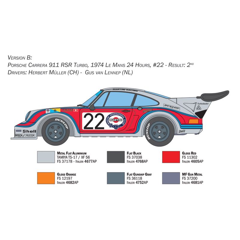 Italeri 3625 Porsche RSR 934 - Easy Kit